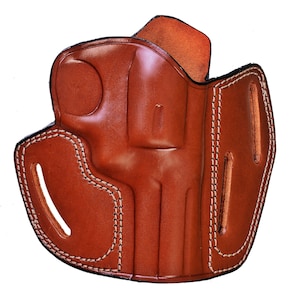 Ruger GP100 SP101 Leather Holster: .357 Magnum, SpeedLoader image 3