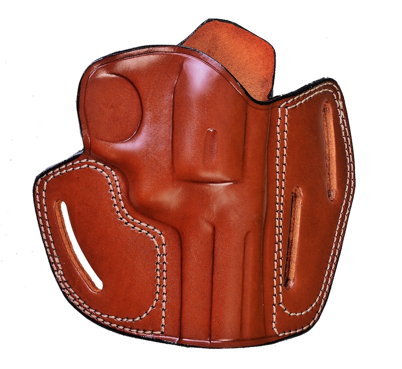 Ruger GP100 SP101 Leather Holster: .357 Magnum, SpeedLoader image 3