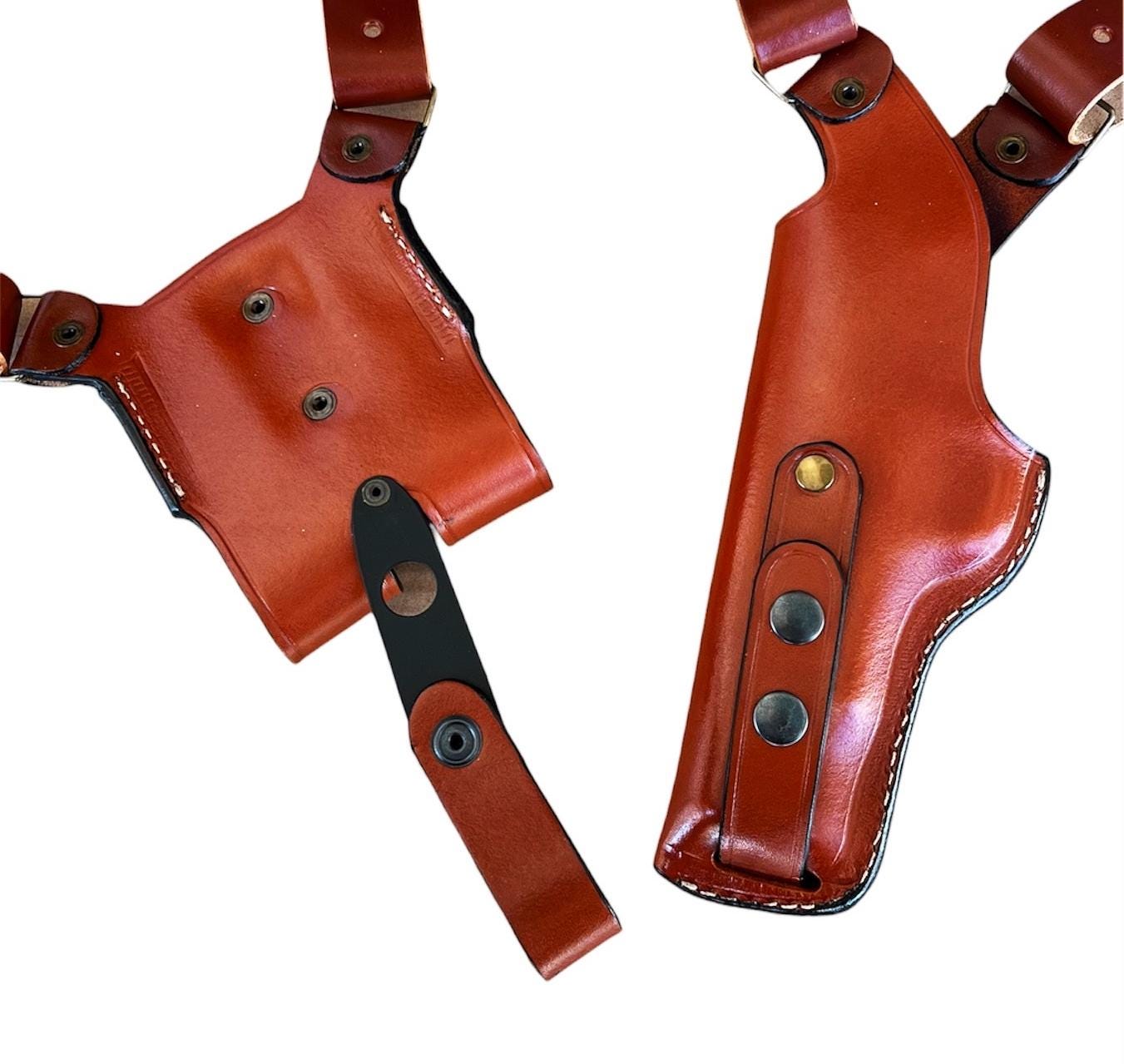 レザーショルダーホルスター（ブラウニングHP＆1911、ダブルマガジン