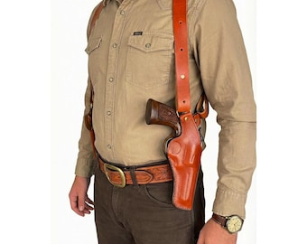 Leder Schulterholster für Ruger SP100 oder SP101 - Premium Leder