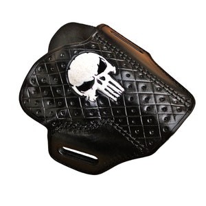 Specialmönstrat läderhölster passar Ruger GP100 eller SP101 bild 8
