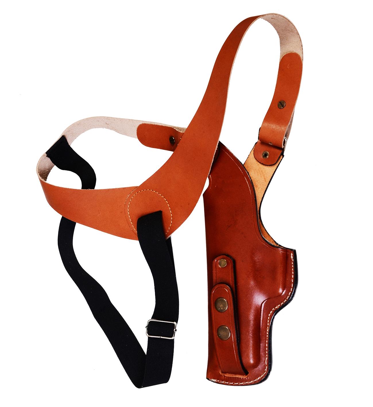 デザートイーグル用レザーショルダーホルスター - 垂直姿勢 - 本革