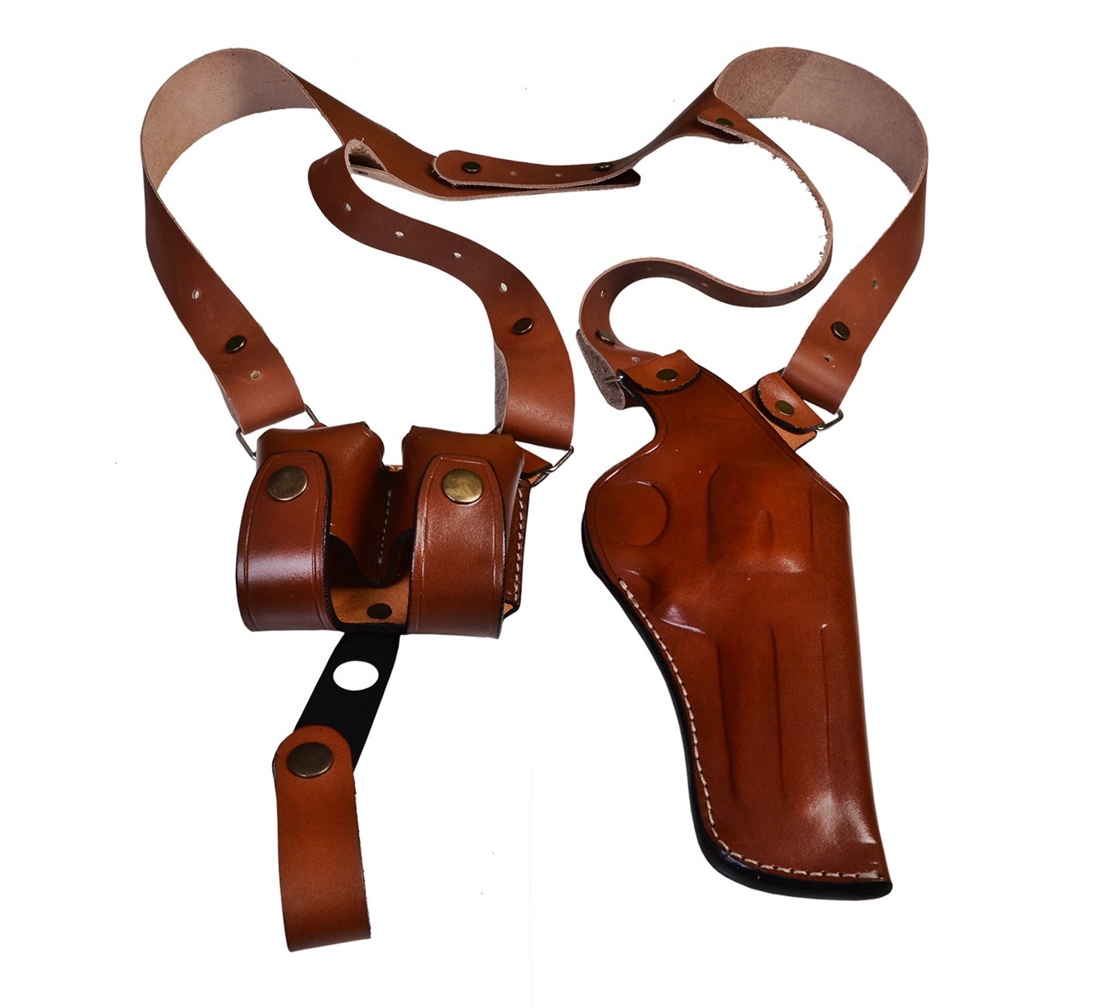 Leather Shoulder Holster For SW Model 686 357 Magnum 6 Shot Etsy