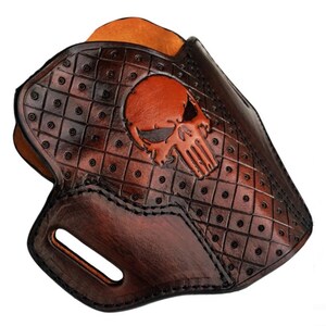 Specialmönstrat läderhölster passar Ruger GP100 eller SP101 bild 3