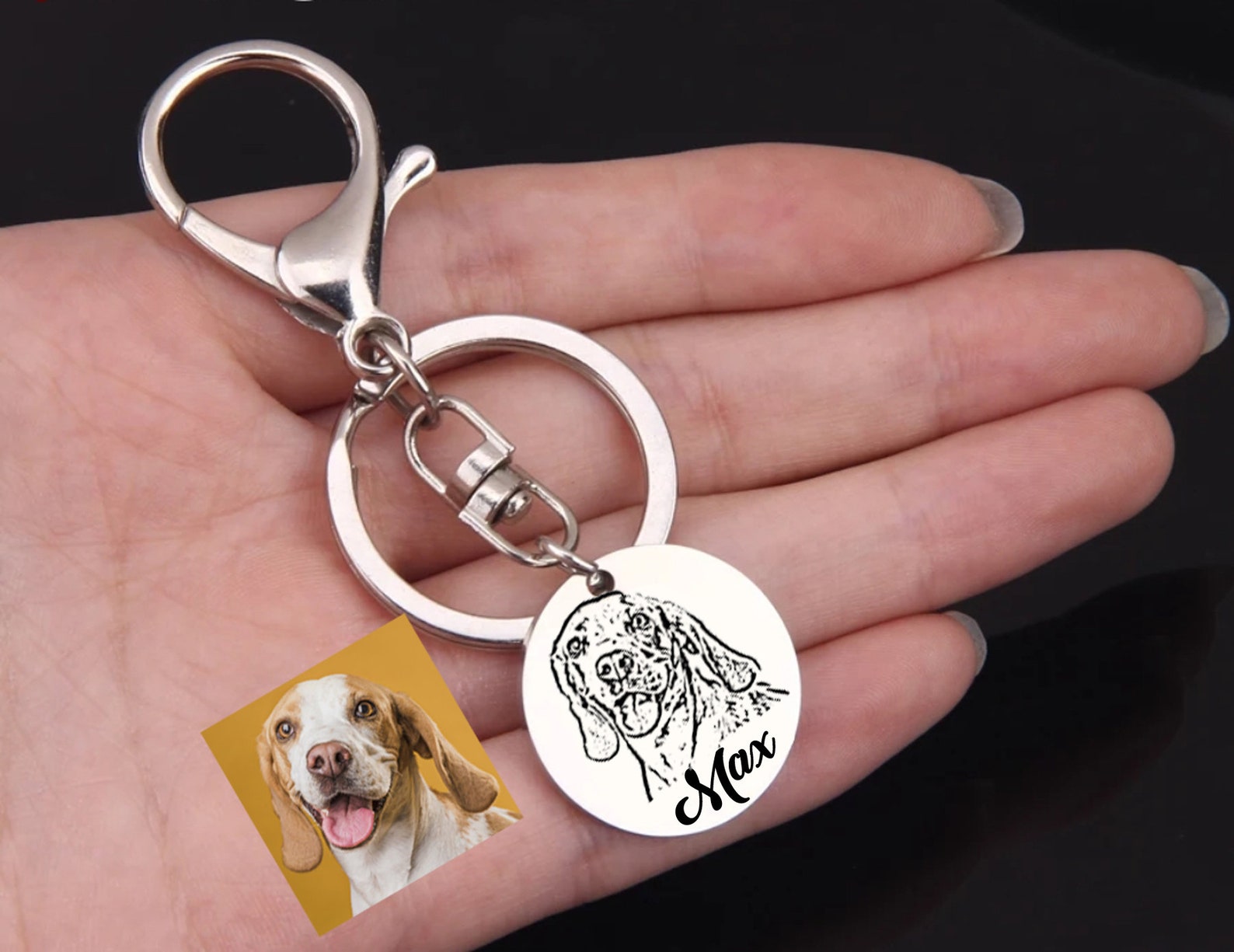 pet engraved keychain