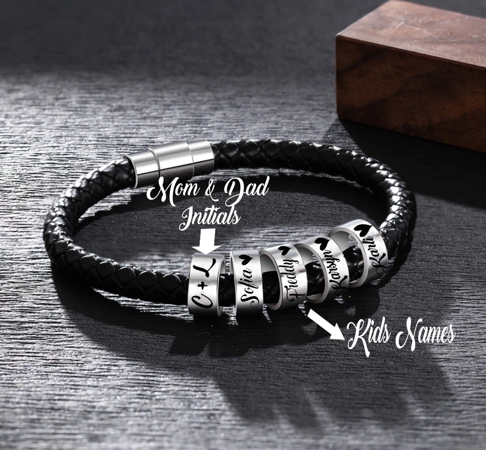 Men Bracelet Dad Bracelet Father's Day Gift Family Etsy