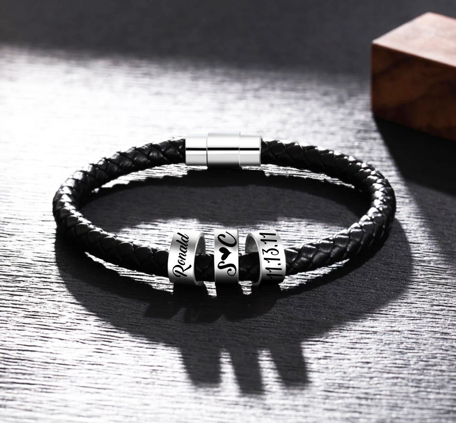 Men Bracelet Dad Bracelet Father's Day Gift Family Etsy