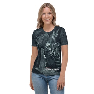 Jesus Christ Tomb Raider Premium All Over Women&#39;s Tee