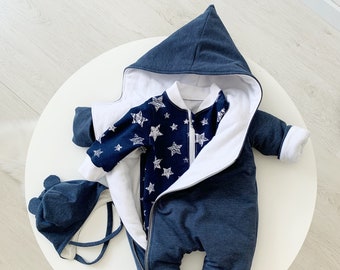 organic baby snowsuit