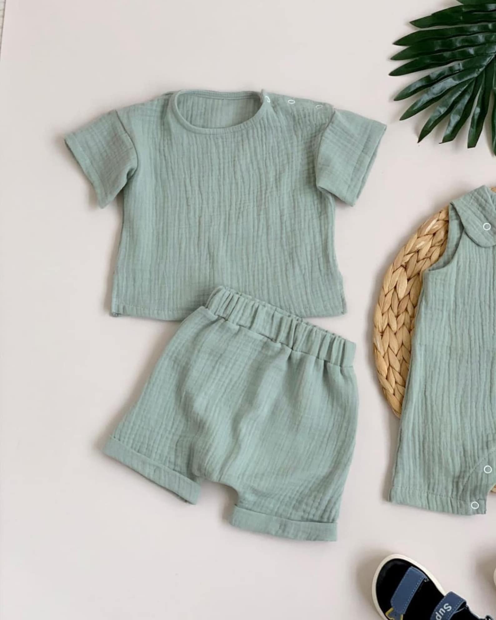 Baby boy clothes muslin Baby romper Organic baby clothes Etsy