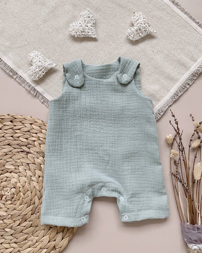 Baby boy clothes muslin Baby romper Organic baby clothes Etsy