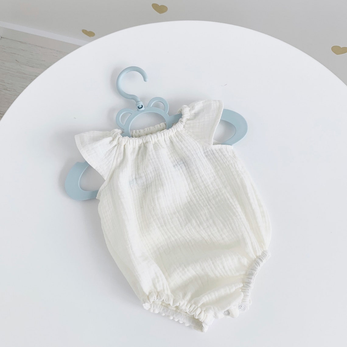 White baby romper muslin Baby girl clothes Organic baby Etsy