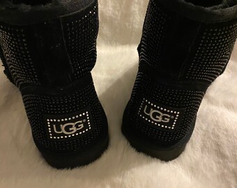 black uggs with diamonds