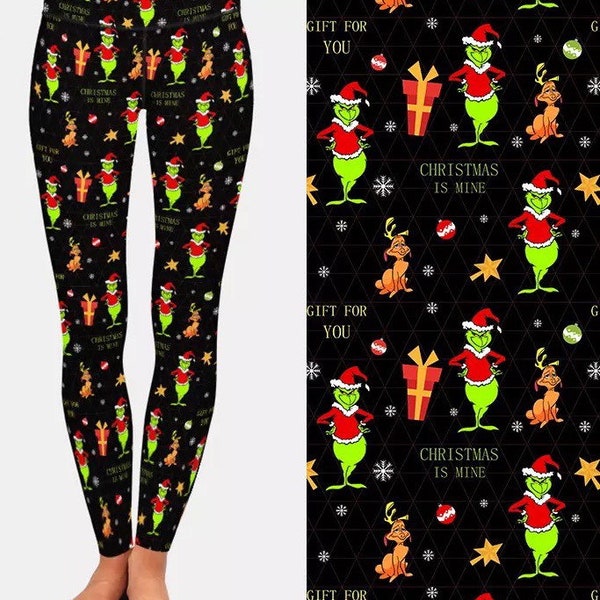 Grinch Christmas Is Mine Yoga Waist Full Length Leggings