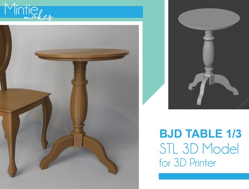 3D Printable BJD Table 1 3 STL FILE Print Sell License Etsy Australia