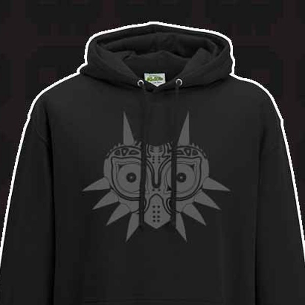 Majora's Mask in grey Legend of Zelda Hoodie/Hooded Sweatshirt sizes S-XXL