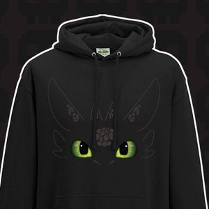 Toothless Night Fury Face Hoodie/Hooded Sweatshirt sizes S-XXL