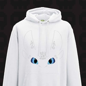 Light Fury Face Hoodie/Hooded Sweatshirt sizes S-XXL