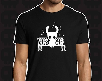Hollow Knight rest/save silhouette Mens size small - XXL T-shirt