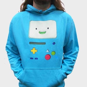 Sudadera unisex con capucha para adultos de BMO, Hora de aventuras, Personaje, Cara
