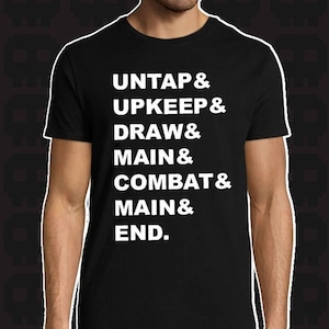 Magic the Gathering turn phases Heren maat klein - XXL T-shirt