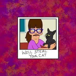 Bob&#39;s Burgers Gayle Will Steal Your Cat Laptop, Water Bottle Sticker