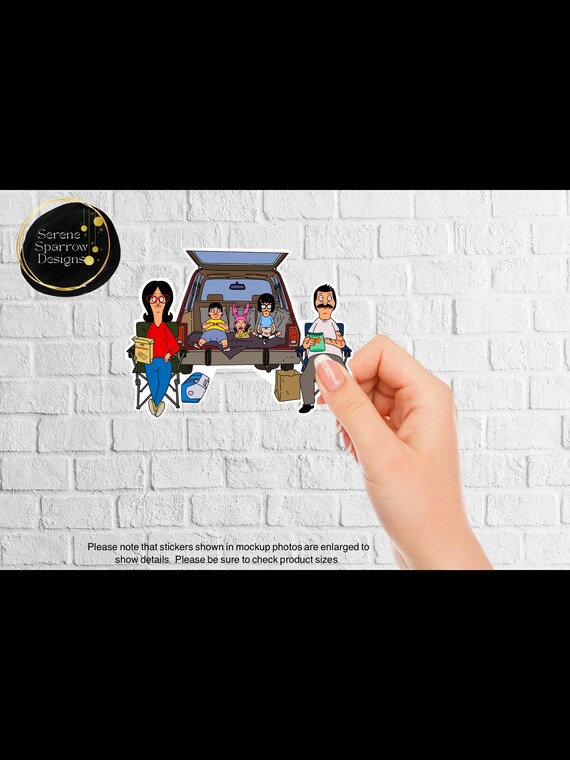 Bob's Burgers Family Vinyl Decal - 6x2 Inch Window Or Wall Sticker, Removable, Weather Resistant - View #4