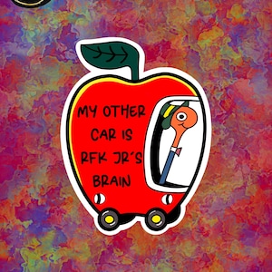 My Other Car is RFK Jr's Brain Laptop Sticker | Political Humor Stickers