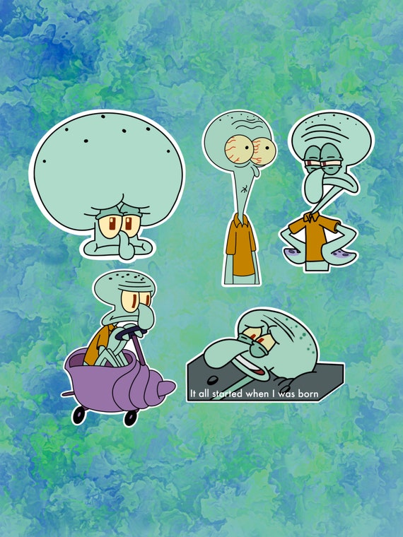 Squidward Laptop Stickers Spongebob Squarepants Krusty -  Finland