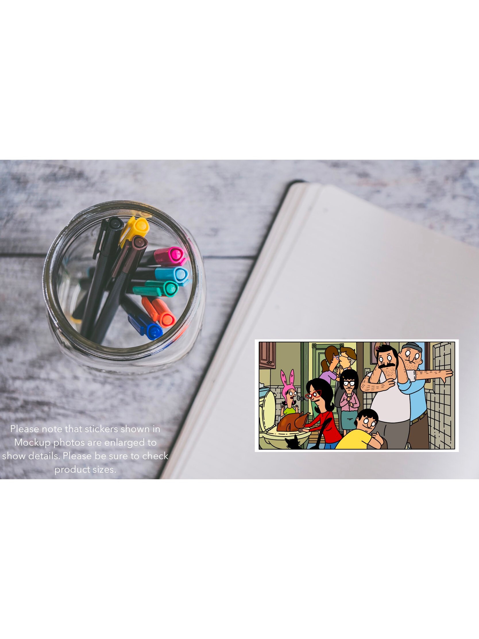 Bob's Burgers Turkey in the Toilet Sticker | Etsy