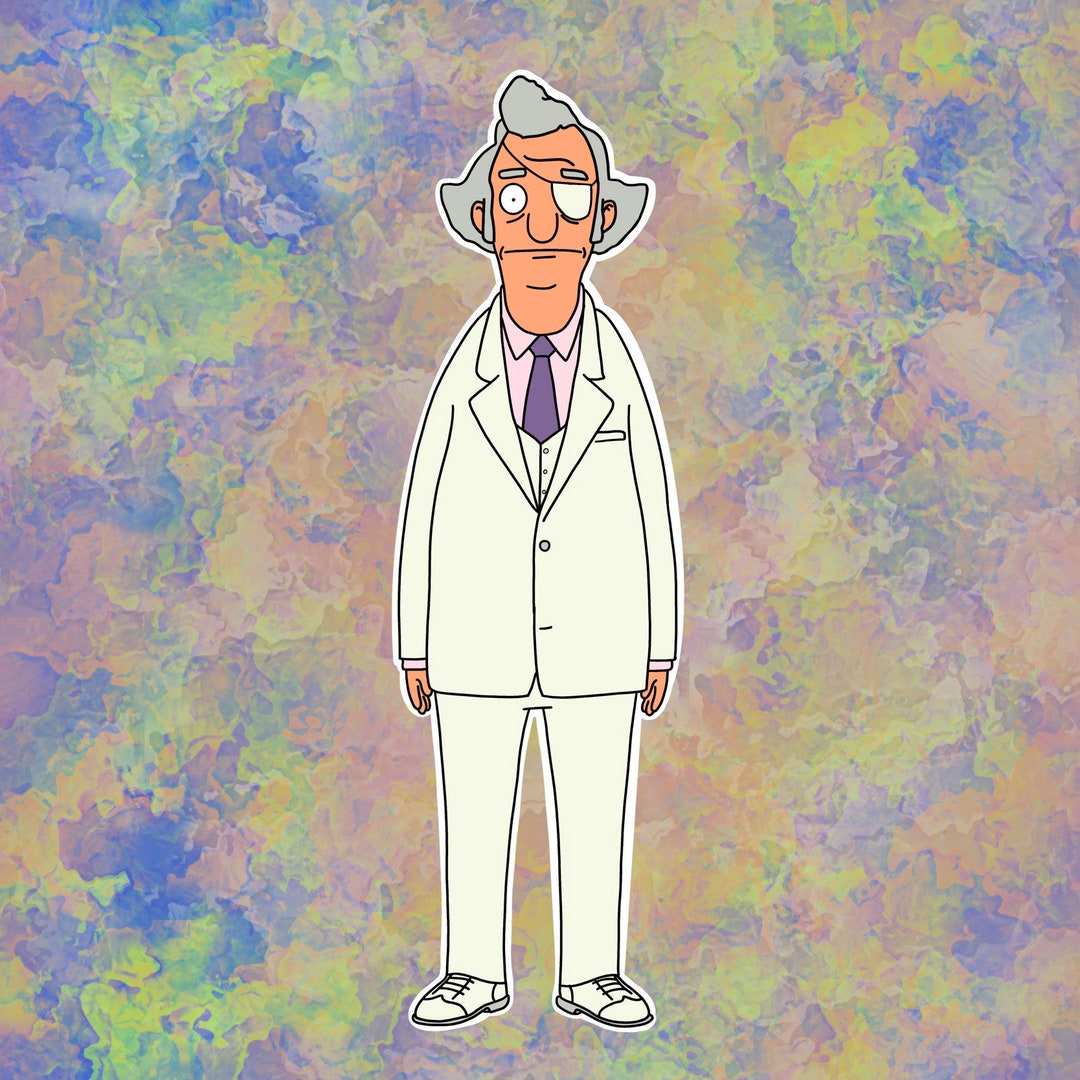 MINI Mr. Fischoeder Laptop Sticker Bob's Burgers Etsy