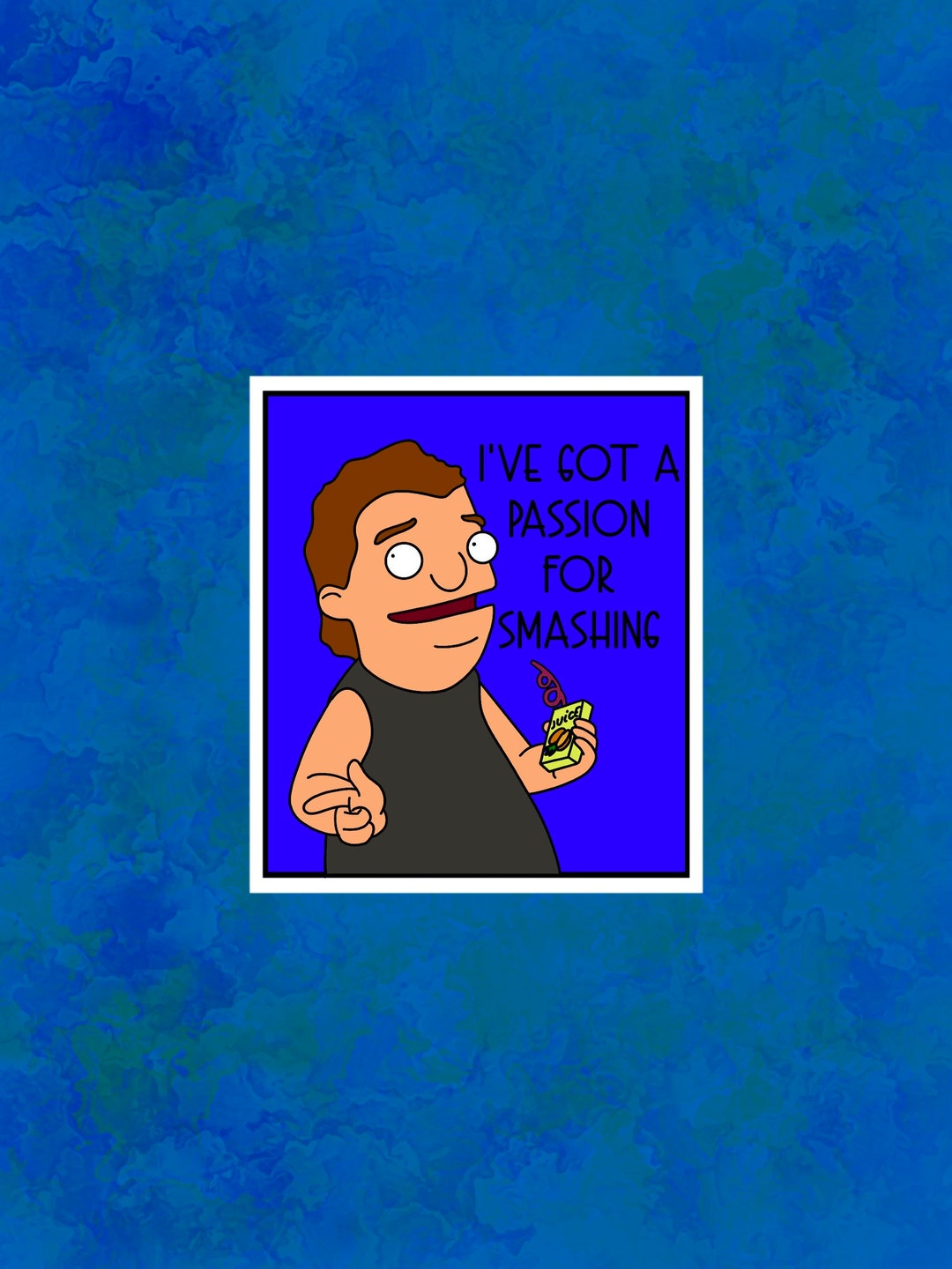 Bob's Burgers Zeke Passion for Smashing Laptop Sticker Etsy