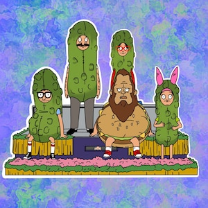 Bob&#39;s Burgers Bog to Beach Pickle Costume Laptop Sticker