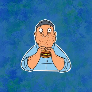 Bob&#39;s Burgers Teddy Laptop, Water Bottle Sticker