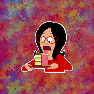 Linda Belcher Cake Laptop, Water Bottle Sticker | Bob&#39;s Burgers | 2.5 inches