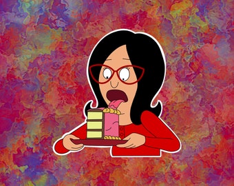 Linda Belcher Cake Laptop, Water Bottle Sticker | Bob&#39;s Burgers | 2.5 inches
