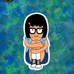 Tina Belcher Laptop, Water Bottle Sticker | Bob&#39;s Burgers