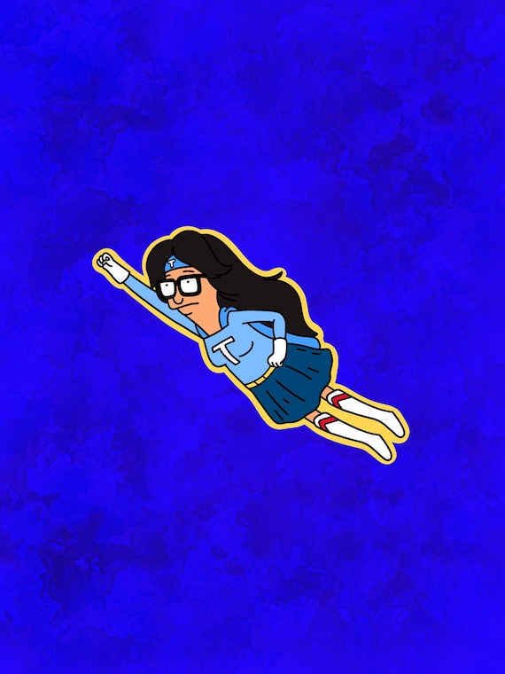 Tina Belcher as Super Tina Laptop Sticker Bob's Burgers 