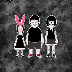 Bob&#39;s Burgers Gothic Belcher Kids Laptop Sticker Set