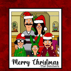 Belcher Family Christmas Sticker | Bob's Burgers - Etsy