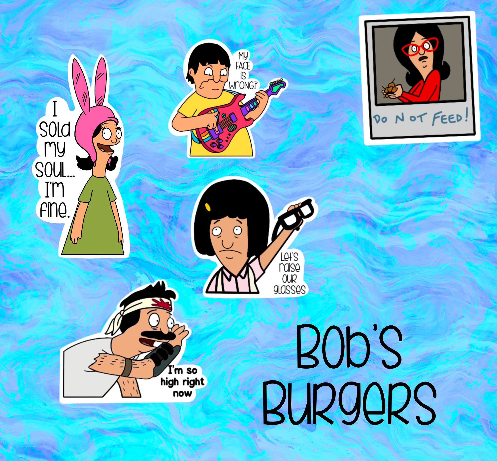 Bob's Burgers Laptop Stickers | Sticker Pack