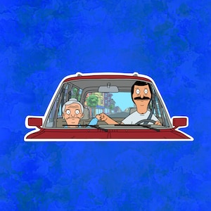 Bob and Edith Laptop, Water Bottle Sticker | Bob's Burgers