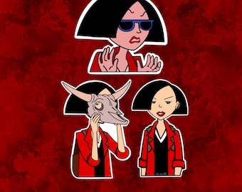 Jane Lane Laptop Laptop, Water Bottle Stickers | Daria