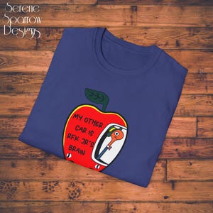 My Other Car is Ref K Jr's Brain Political Humor T-Shirt Navy