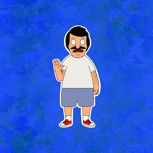 Gene Belcher as Bob Laptop Sticker | Bob&#39;s Burgers