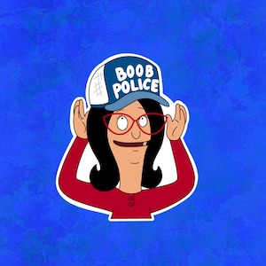 Linda Belcher Boob Police Laptop Sticker | Bob&#39;s Burgers