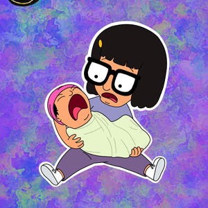 Baby Tina and Louise Laptop Sticker | Bob&#39;s Burgers