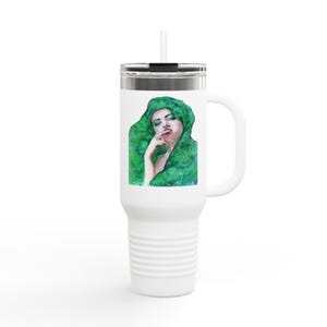 Chic Insulated Travel Mug, 40oz - Perfect for Coffee Lovers, Eco-Friendly, Gift for Her, Stylish Hydration, Original Art Design