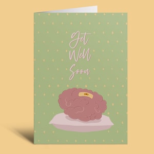 Guarisci presto Tessera di salute mentale // Download istantaneo 5" x 7" // Carta stampabile // Biglietto d'auguri per il benessere mentale