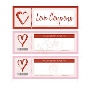 Printable Love Coupons // INSTANT DOWNLOAD // Romantic Gift for Him ...